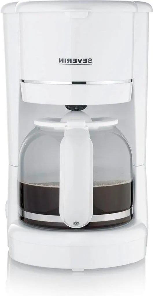 Machine à café 10 tasses en verre blanc 900W - Cafetière filtre élégante