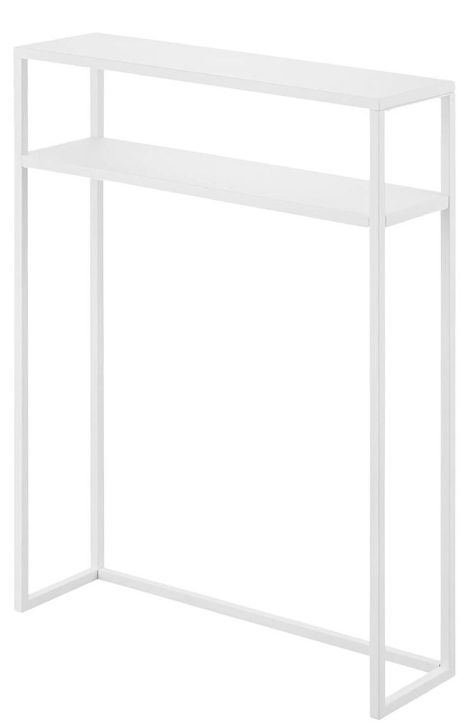 Yamazaki Konsolentisch Ablage mit 2 Ebenen Tower weiß 60x80x18 cm