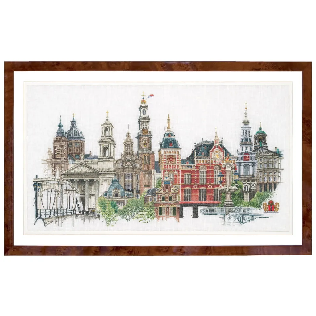 Grand kit point de croix Amsterdam toile Evenweave broderie expert 79x50