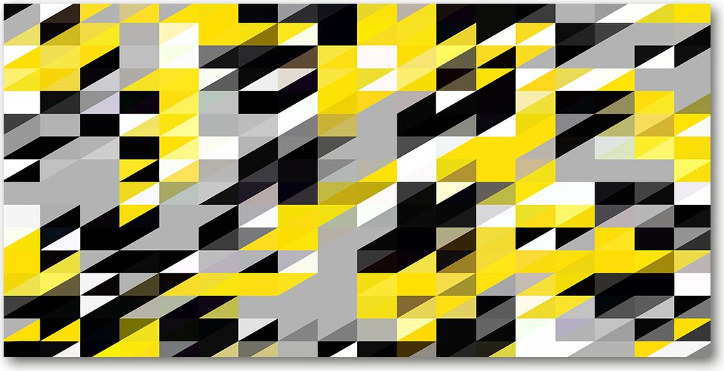 Tulup Leinwandbild - 120x60 cm - Wandkunst - Drucke auf Leinwand - Leinwanddruck - Kunst: modern & klassisch - Gelb - Geometrische Figuren