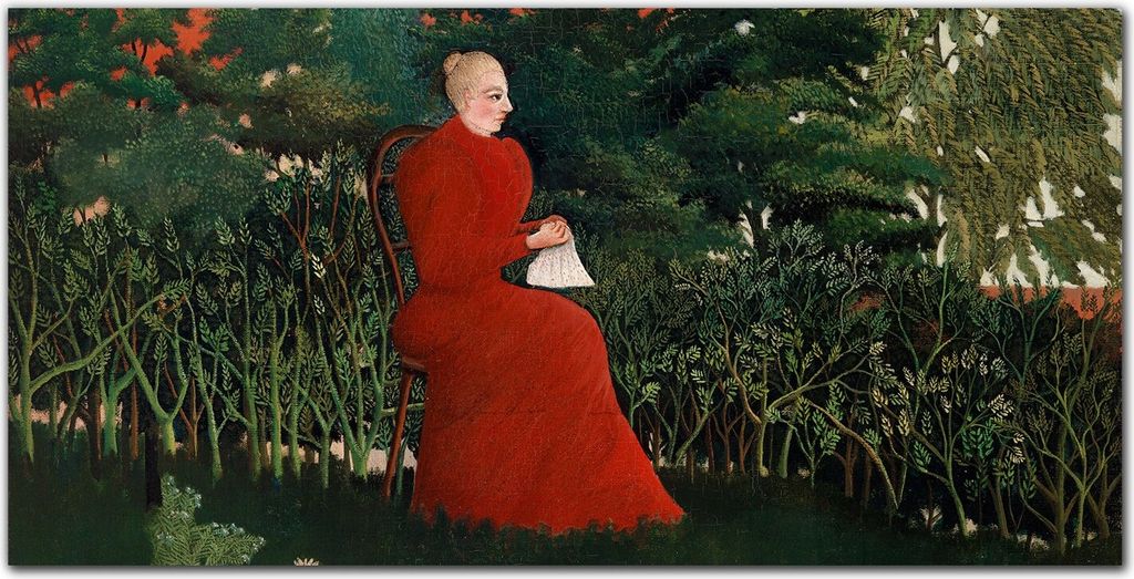 Coloray Bild aus Leinwand 140x70 Leinwand Dekoration - Weibliche Bäume Sträucher