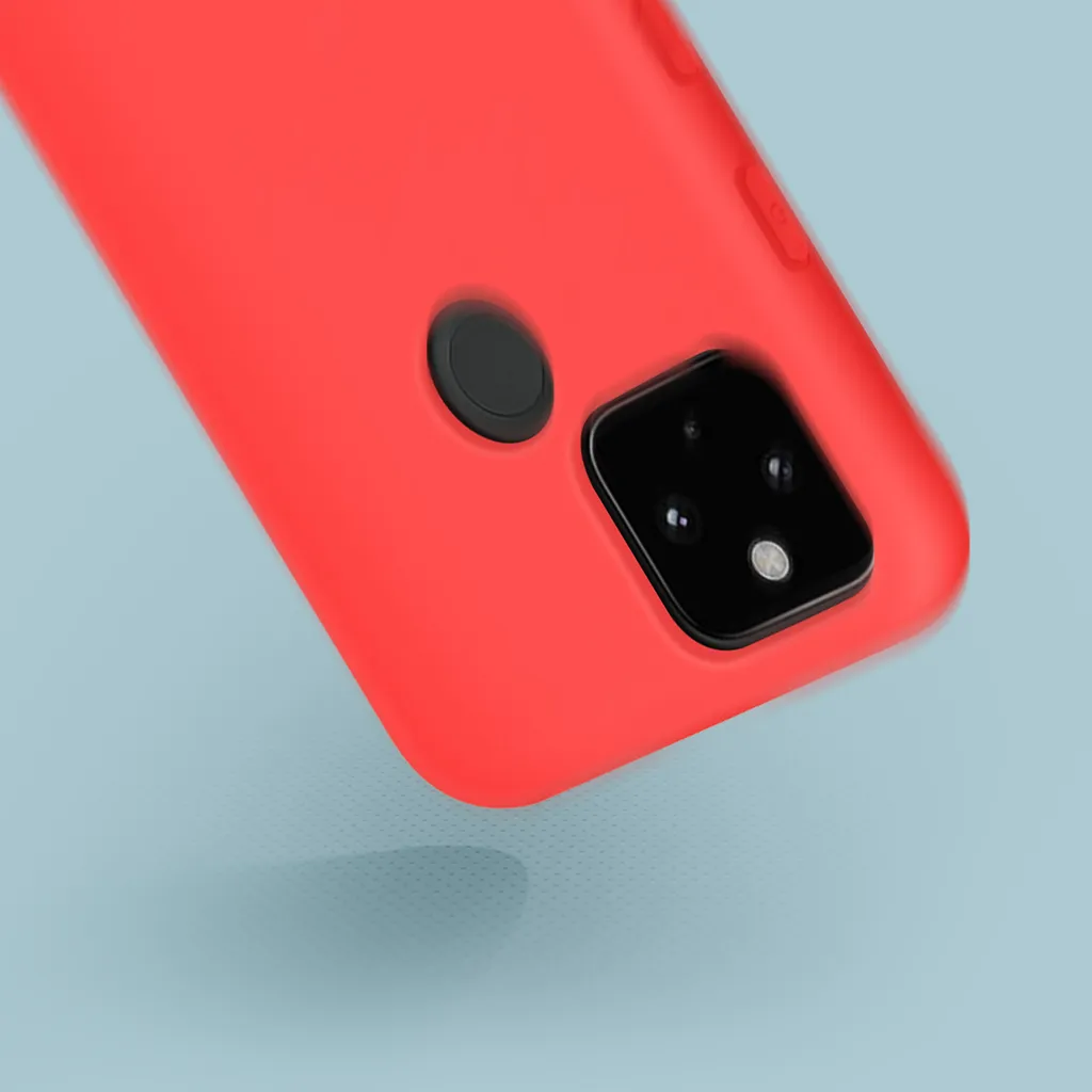 Cover Protettiva Google Pixel 5 Rosso Silicone - Shockproof Leggero - 3