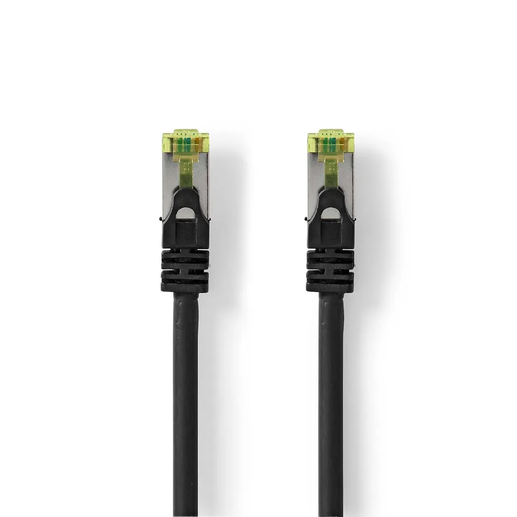 Cavo di rete CAT7 | S / FTP | RJ45 maschio | RJ45 maschio | 20.0 m | Snagless | Tondo | LSZH | Nero | Label