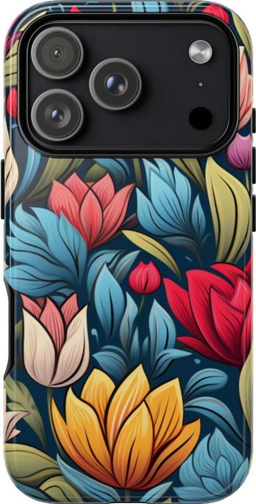 Buntes Blumenmuster – Hülle Kompatibel mit iPhone 17 Pro