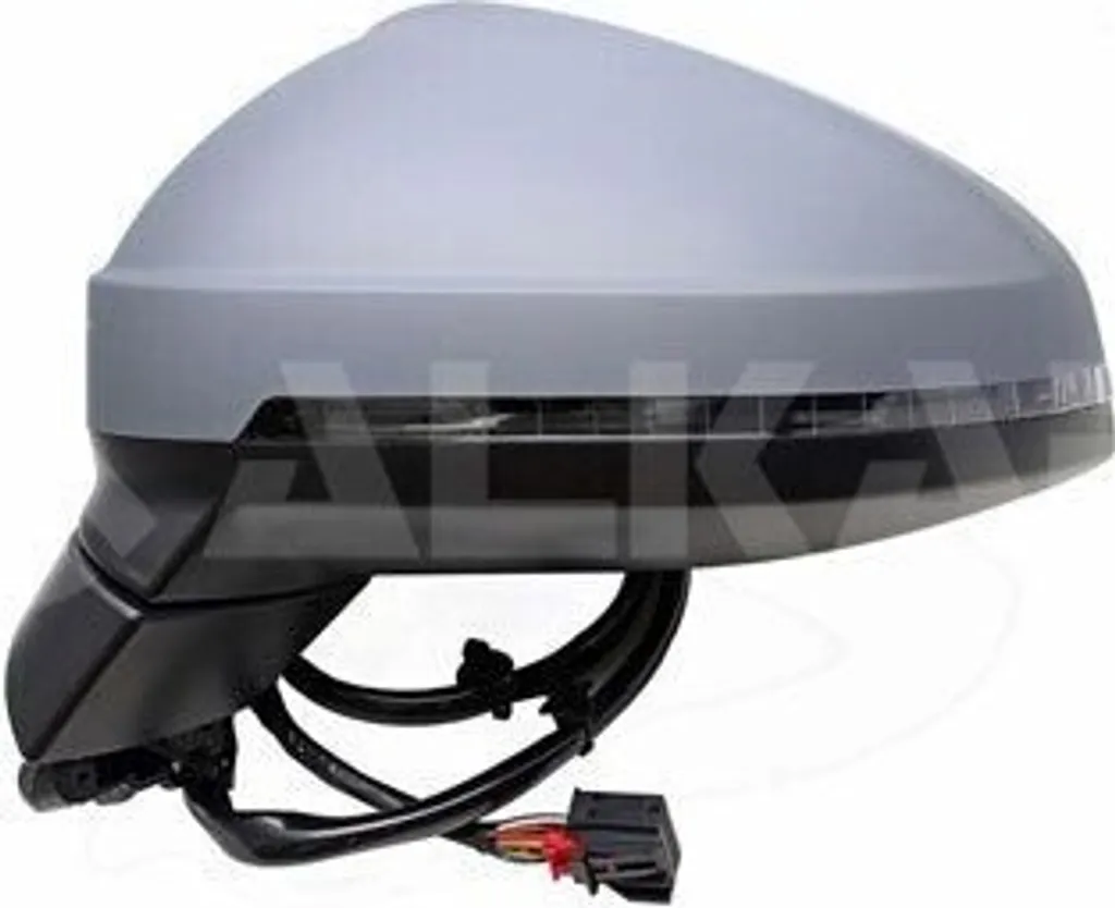Rétroviseur ALKAR 6143810 pour Audi A4 (8W) - Coque apprêtée avec miroir