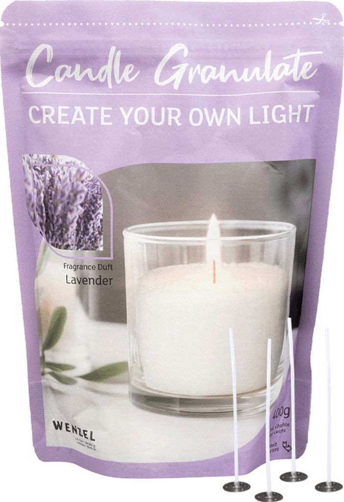 Kerzengranulat mit Duft zum Selbergießen, Lavender, WENZEL, Produktbild 