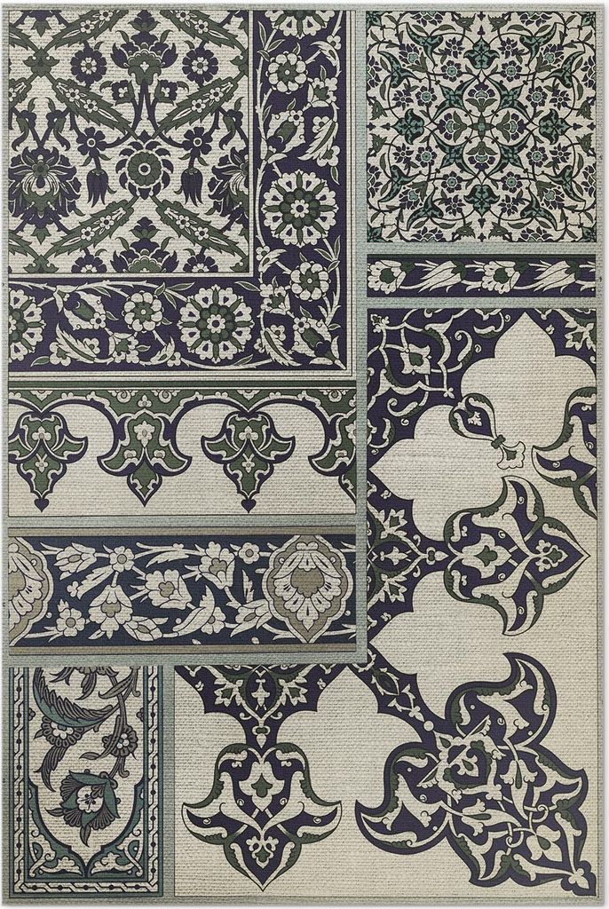 Patchwork von Albert Racinet – Vinylteppich – 100x150 cm – Indoor Teppich – Flur – Pflegeleicht – Modern