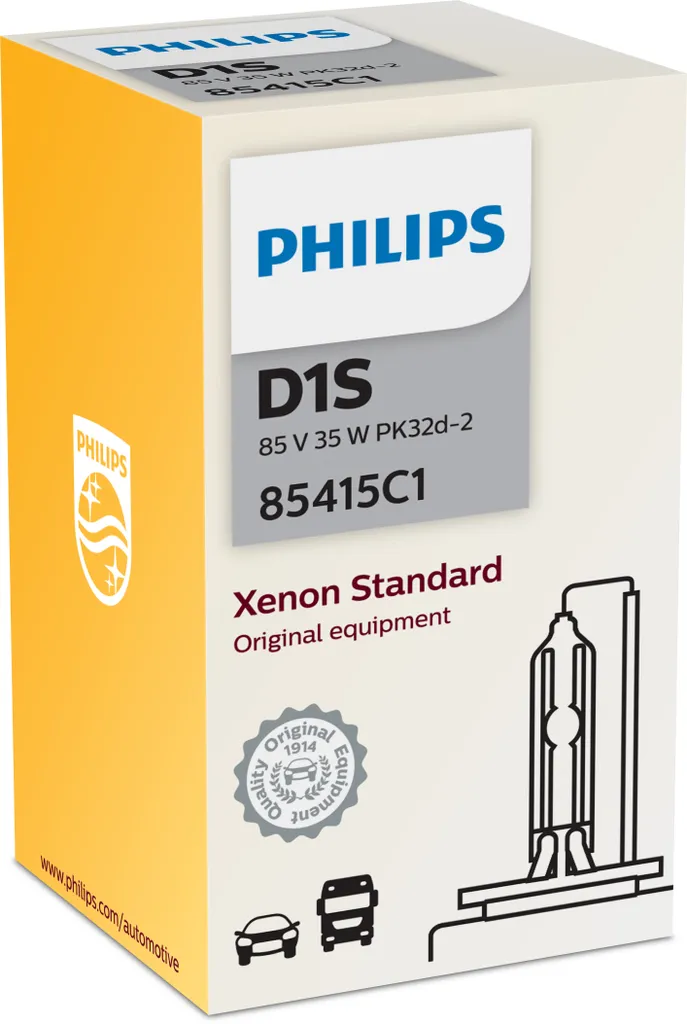Solution Éclairage Faible : PHILIPS Xenon Standard D1S Ampoule HID 1pc - 2
