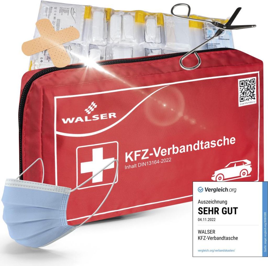 Walser KFZ Verbandstasche DIN 13164:2022 Produktbild 