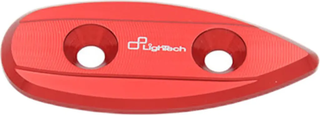 Bouchons de rétros rouges usinés CNC LighTech pour moto Yamaha R1