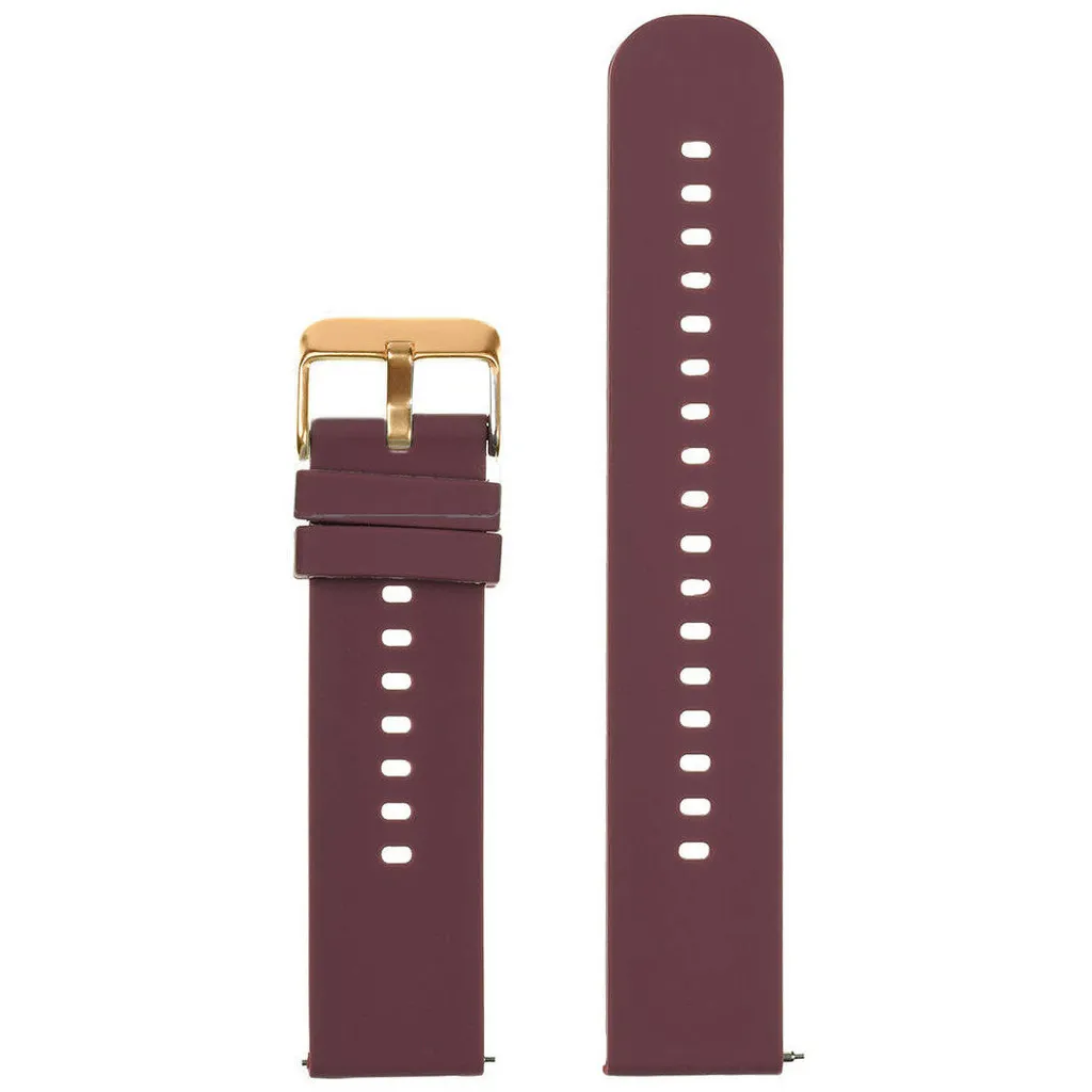Bracelet de rechange 20mm en silicone violet et or rose pour série U27
