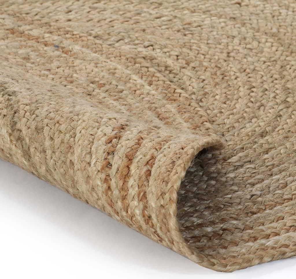 vidaXL Teppich Jute Geflochten 120 cm Rund