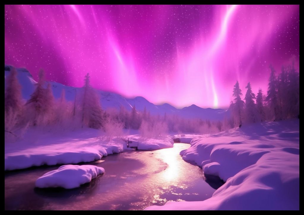 Plakat 66,5x46,5cm Aurora über dem Himmel