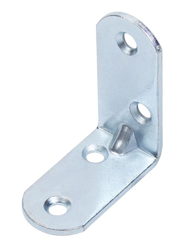 Alberts 837808 Stuhlwinkel | mit abgerundeten Enden | galvanisch blau verzinkt | 40 x 40 x 19 mm | 120er Set