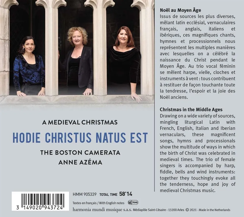 Hodie Christus Natus Est Boston Camerata Anne Azema CD Médiéval - 2