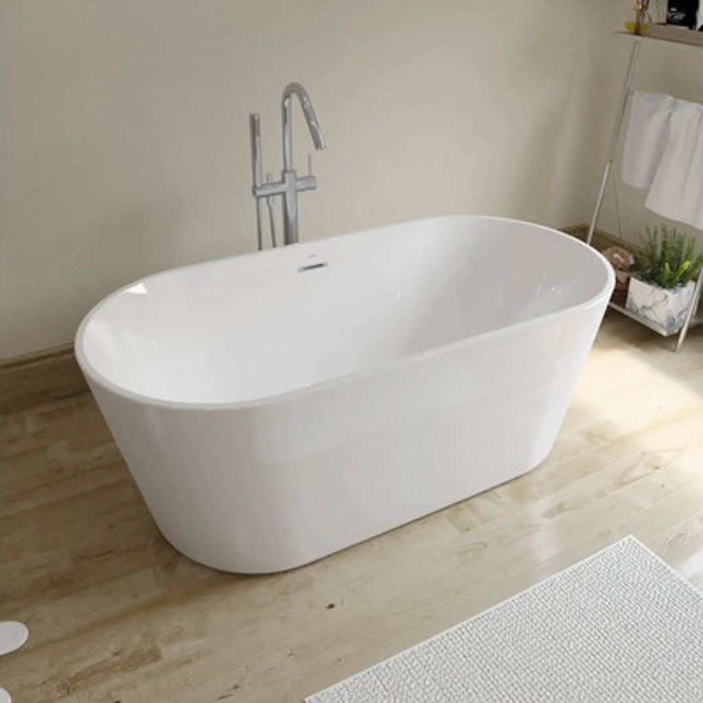 Jungborn Freistehende Badewanne ONE 80 x 170 cm weiß glänzend