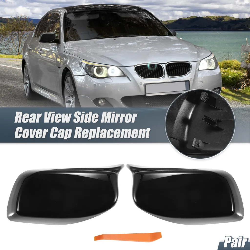 Coque Rétroviseur Noir Brillant pour BMW Série 5 E60 E61 et Série 6 E63