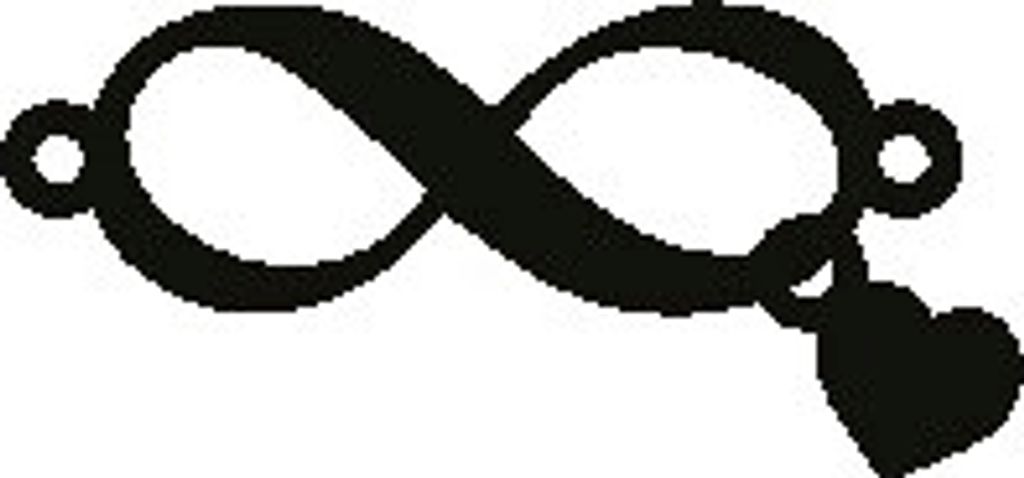 Versilbertes Armband mit Spruch Unendlichkeit & Herz (Symbol)