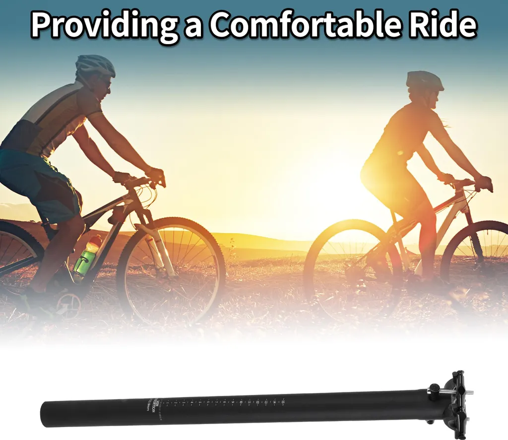 Tige de selle vélo 33,9x500mm carbone noir mat pour confort et légèreté