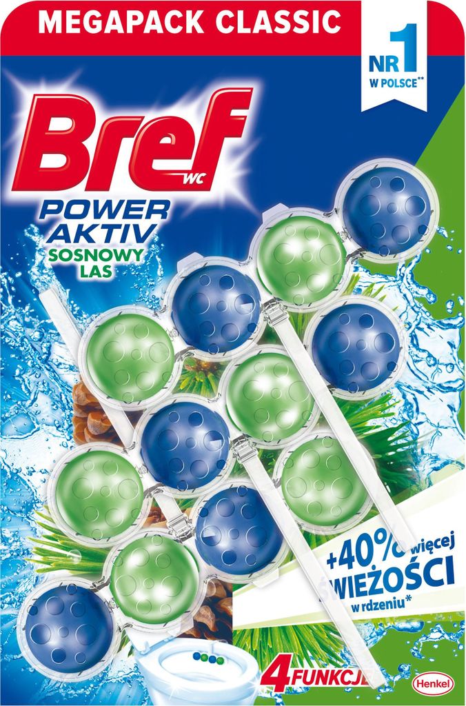 Bref Power Aktiv Kiefernholz-Toilettenschüsselhalter 3x50g Produktbild 