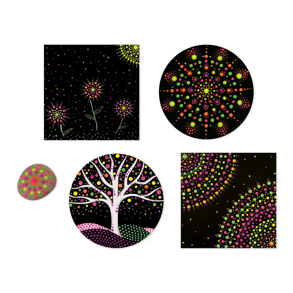 Janod Set Créatif Dot Painting : Coffret de Peinture Points dès 8 Ans