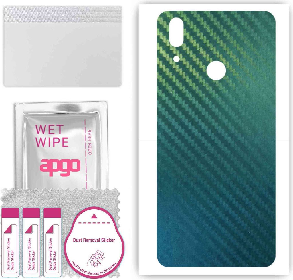 apgo Rückseite Schutzfolie, Skin, kompatibel mit Lenovo S5 Pro, Hinten Displayschutzfolie aus Vinylfolie, kratzfest, einfache Montage - Kohlenstof...