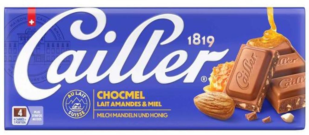 Cailler Chocmel Lait Amandes & Miel 100g Produktbild 