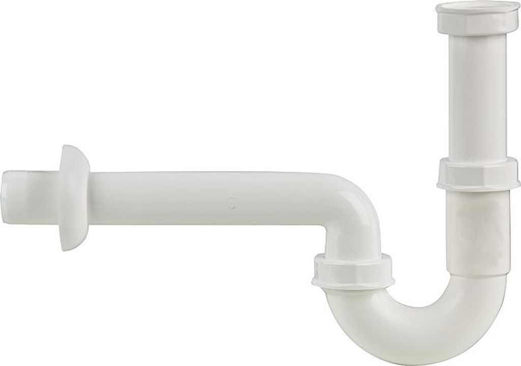 ASW Röhrengeruchverschluss 1 1/4" x 32mm für Waschbecken Kunststoff weiß 100177