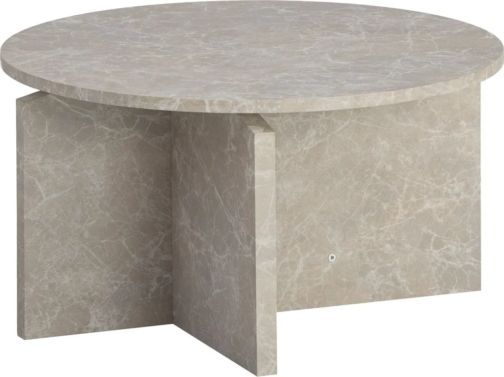 WOHNLING Table Basse Sable 60 cm Aspect Pierre Table de Salon Ronde Moderne - 6