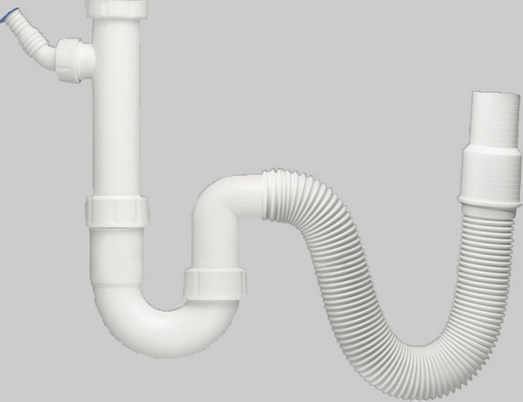 Haas Spülen-Röhrensiphon 1 1/2" mit Flexi-Schlauch und Immagine del prodotto 