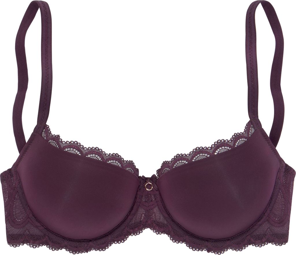 LASCANA Schalen-BH Evita aubergine Größe 90 Cup D Produktbild 