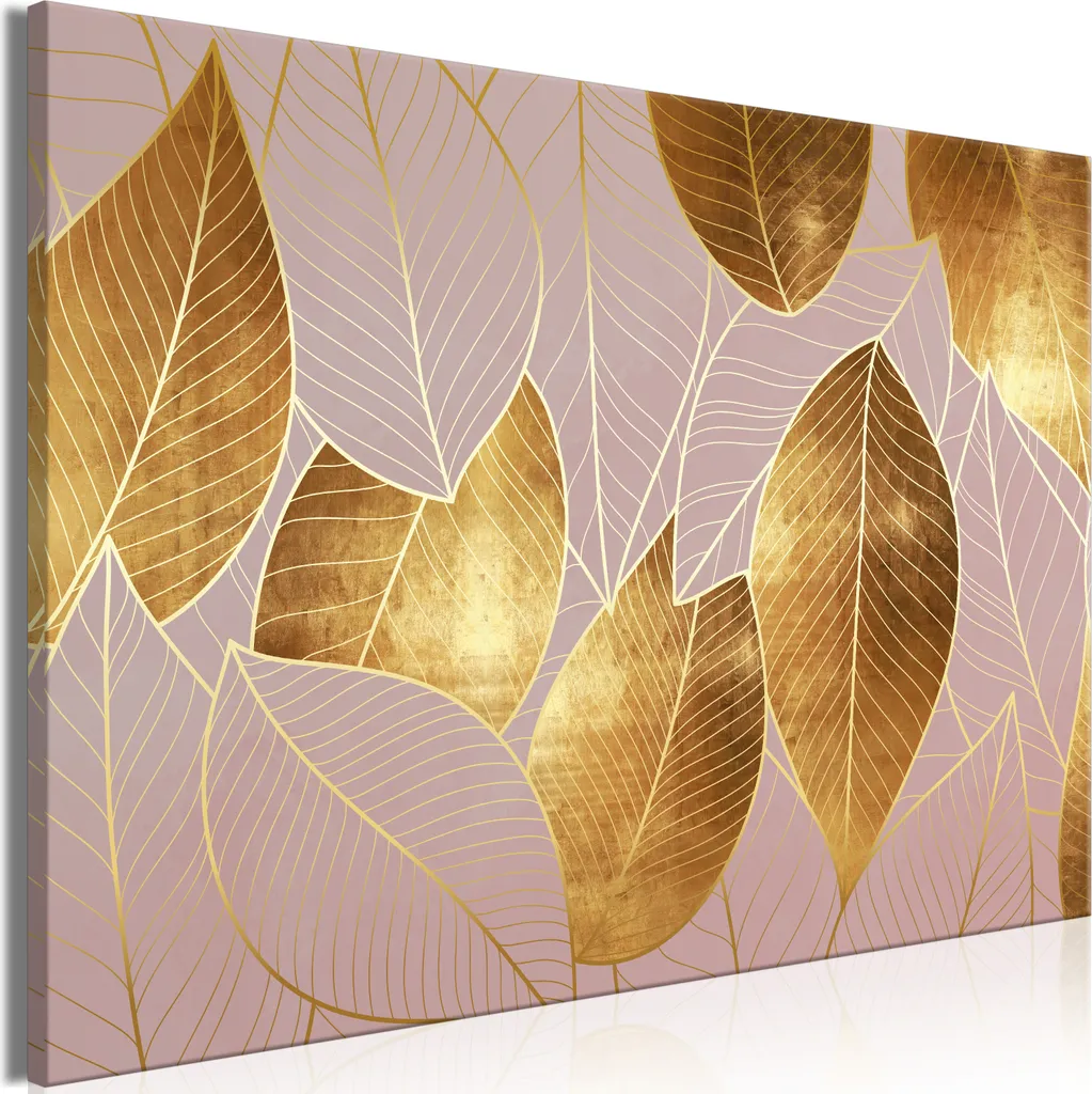 Decorazione Parete Casa e Ufficio: Quadro Tela Foglie 60x40 Pronto