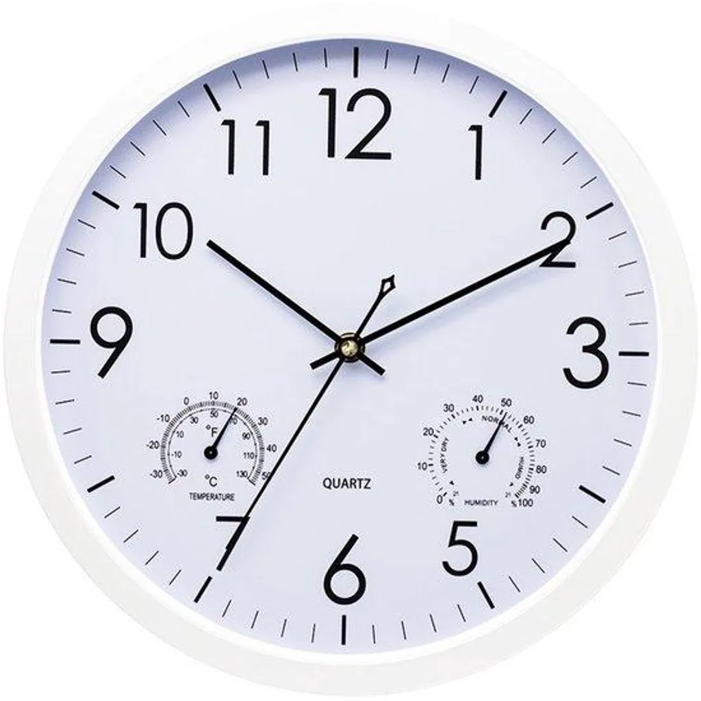 Horloge étanche 30 cm avec affichage température et taux d'humidité air