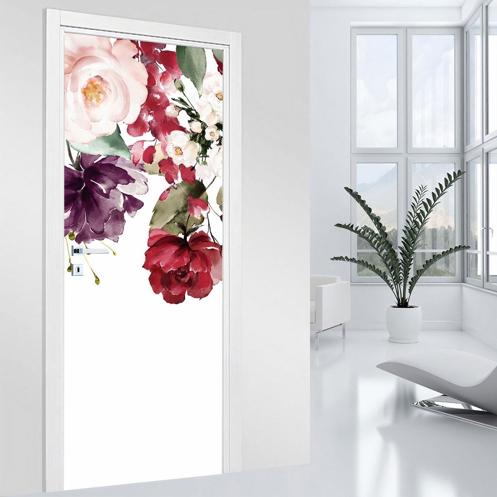 Türaufkleber – Lumaléa – Blumen – MAT-Kleber – Breite 93 x H?he 205 cm