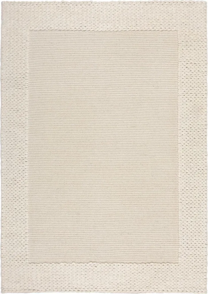 Tapis 160x230cm Jute Naturel Rue Plait - Durable pour Intérieur sain