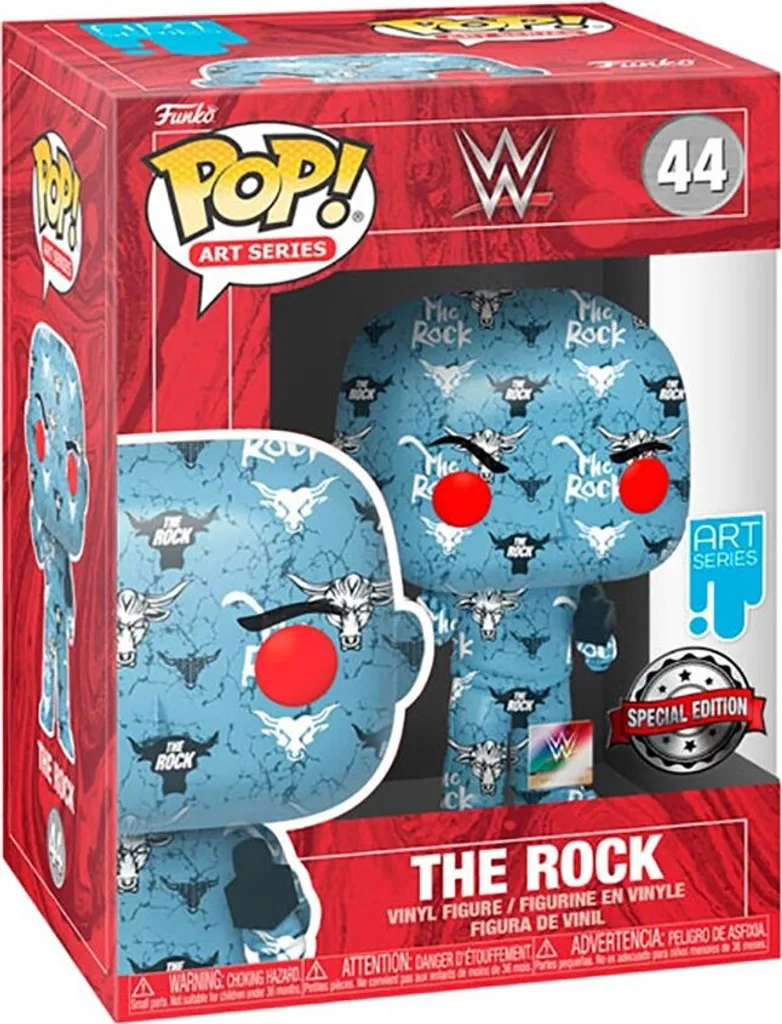 Pop WWE The Rock 44 Art Series Figurine de Collection en Vinyle 10cm