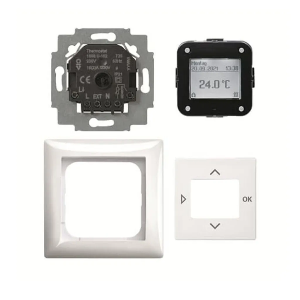 Thermostat d'ambiance Busch-Jaeger 1098 UJ-914 pour chauffage encastré