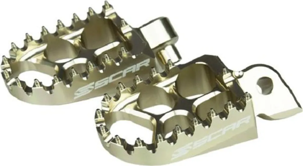 Repose-pieds Moto Cross Scar Titan Evo Largeur 57mm en Titane de Grade 5