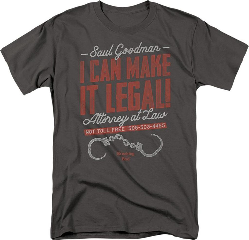Breaking Bad - "Saul Goodman" T-Shirt für Herren TV2902 (XXL) (Grau meliert)