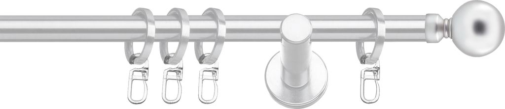 SN Deco - Stilgarnitur Reims, 19 mm, 1-Lauf, chrom-matt, 240 cm (2x120 cm inkl. Verbinder)