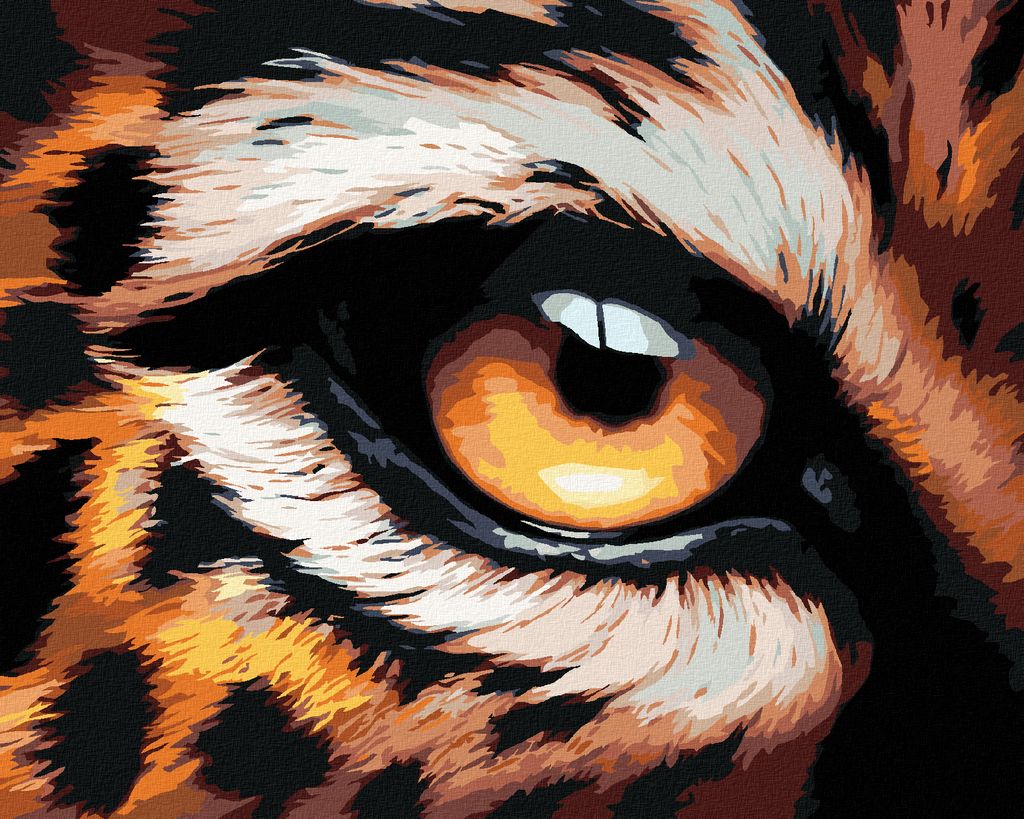 Zuty - Malen nach Zahlen - AUGE VOM LEOPARDEN, 40x50 cm, ohne Keilrahmen