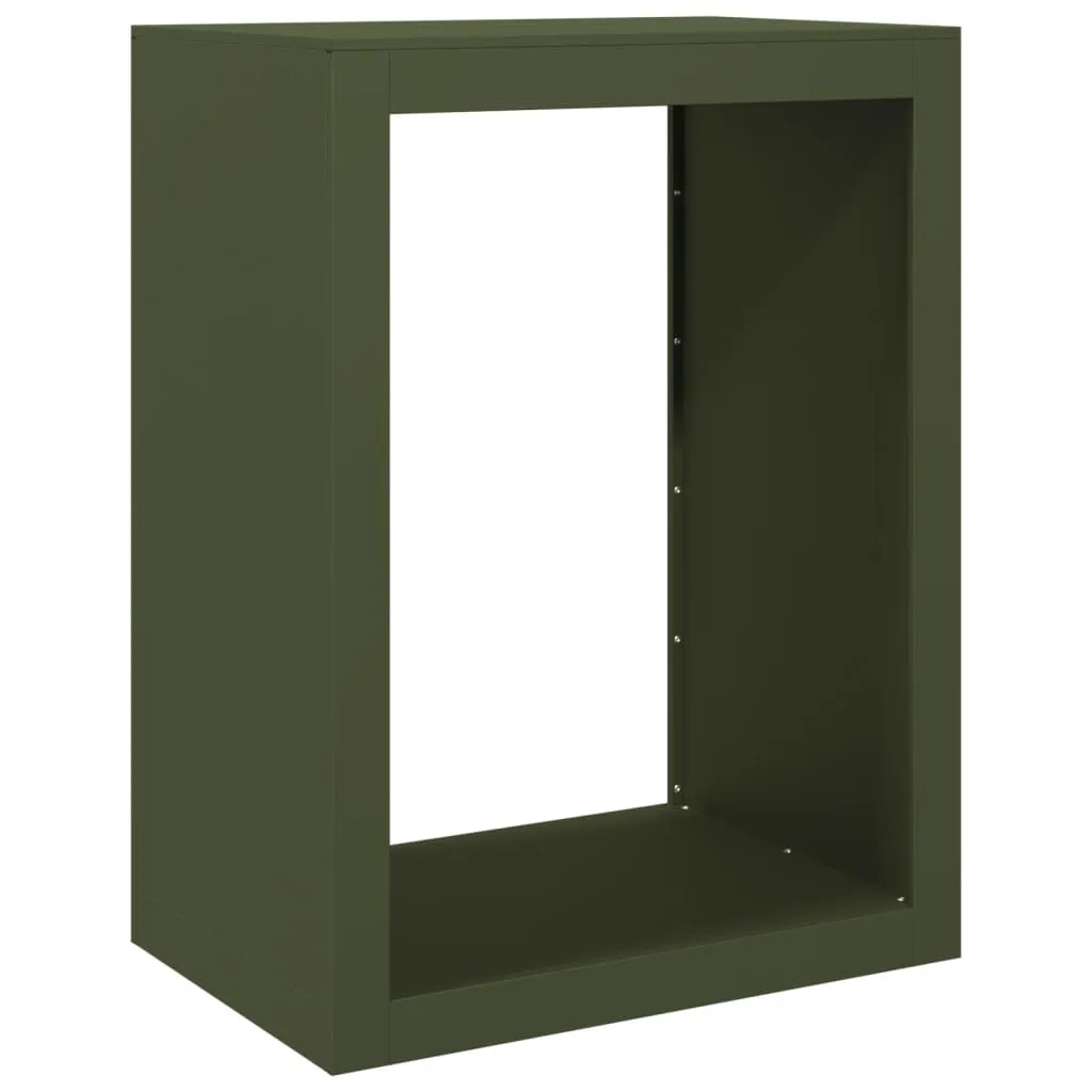 Legnaia da Giardino vidaXL Verde in Acciaio 60x40x80 cm - Stile e Ordine