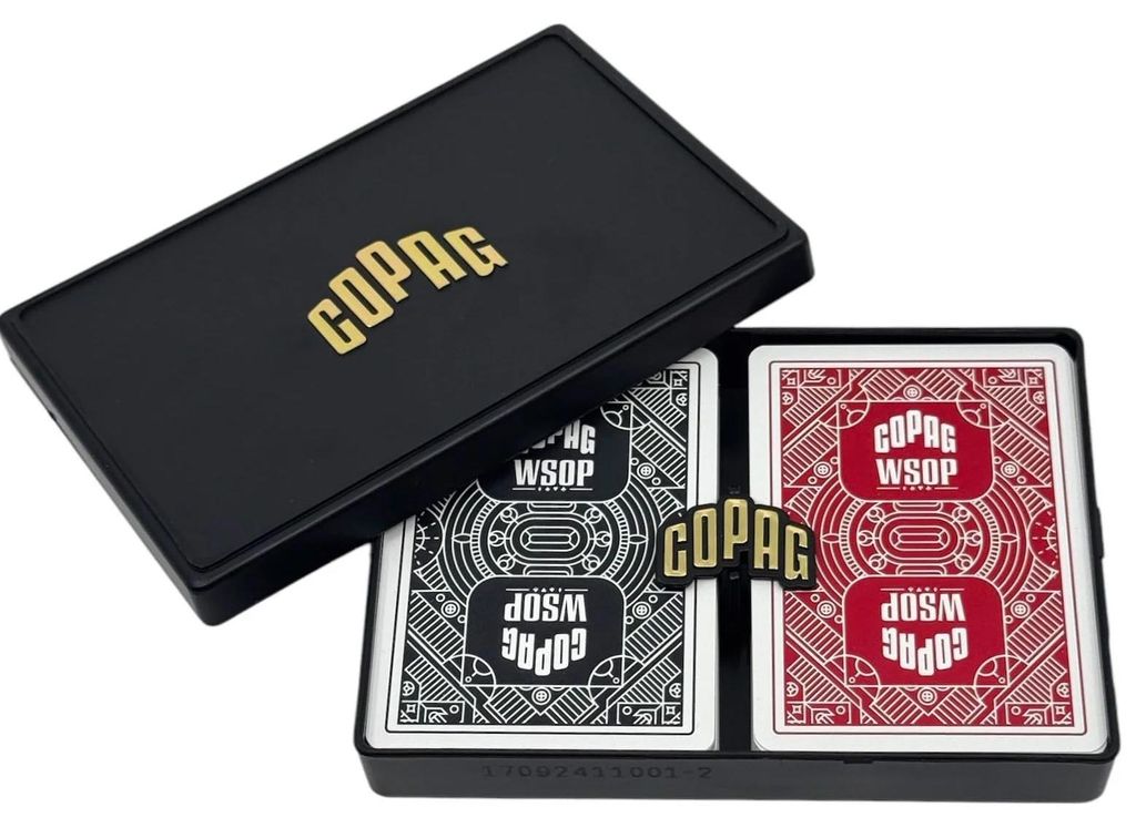 Karty do pokera Copag Wsop czarne/czerwone 2 talie Zdjęcie produktu 