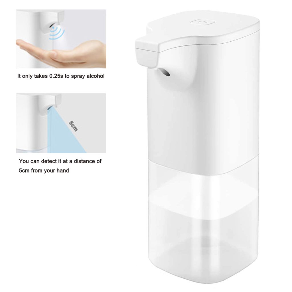 Krankenhäusern Restaurant FamBrow Automatisch Desinfektionsspender 500 ml Automatischer Seifenspender mit No-Touch Desinfektionsmittel Spender für Toiletten Hotels