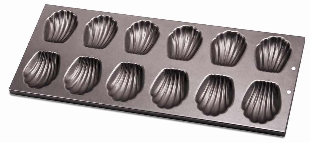 NEUSTANLO Backform Muschel 12er | Madeleine Backblech Antihaft | Muschelform Kuchenform | Metall Backform für Madeleines, Desserts & Gebäck | gle...