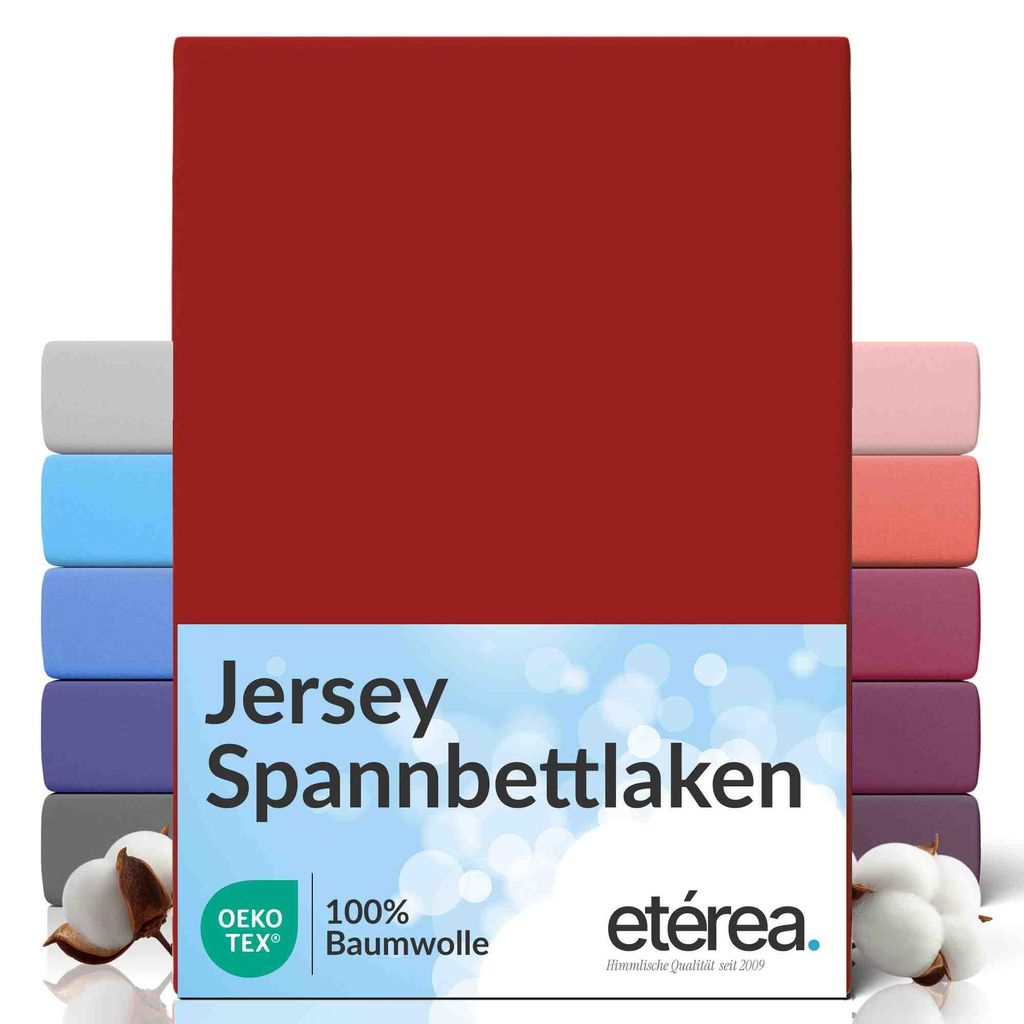 Jersey Spannbettlaken 180x200 - 200x200 cm, 100% Baumwolle Produktbild 