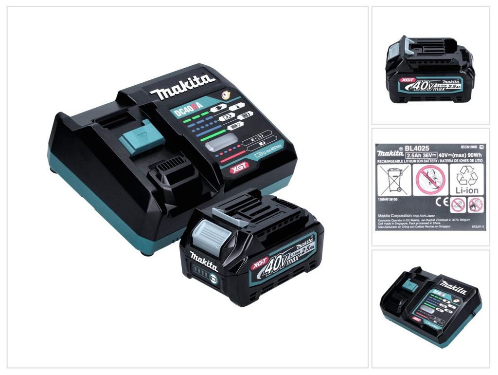 Makita Power Source Kit 40 V max. mit BL 4025 Akku 2,5 Ah Produktbild 