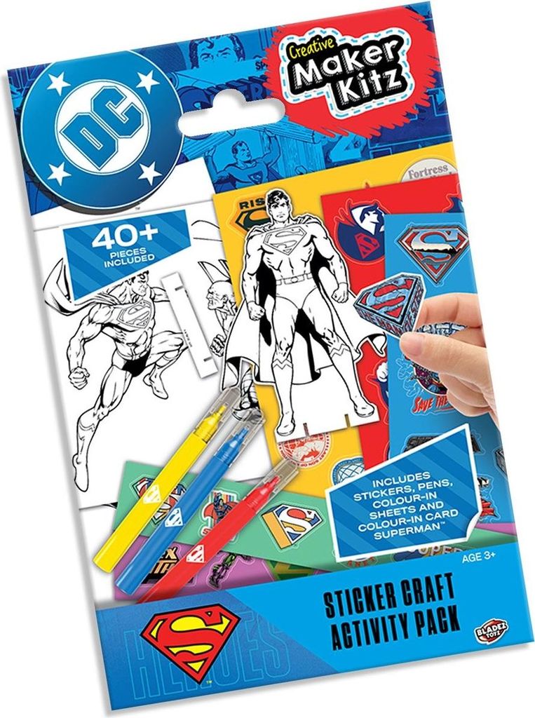 Superman-Aufkleber-Aktivitätsset für Kinder, kreativer Spaß