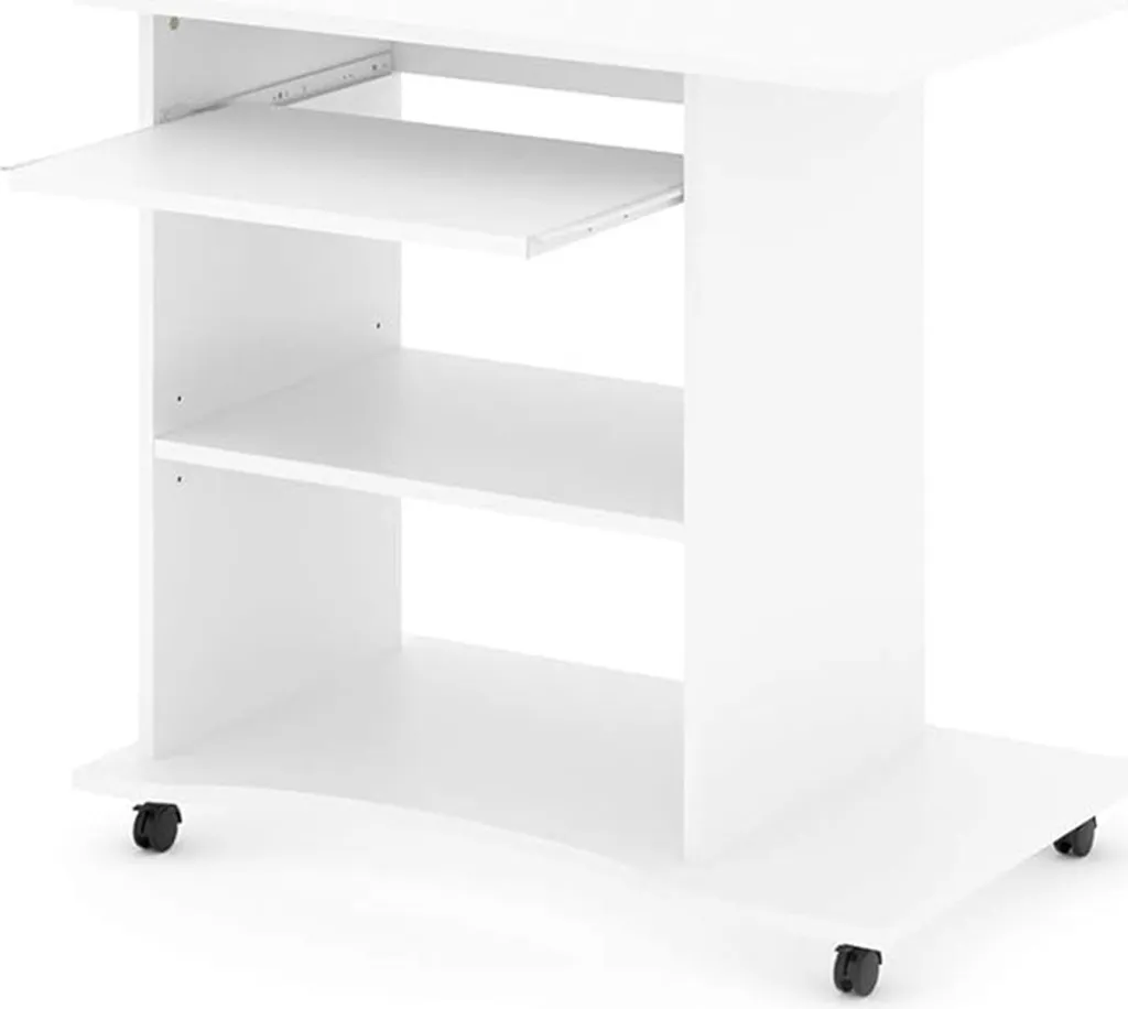 Bureau Blanc Compact Vicco Harm 80x50 cm Design Moderne et Gain de Place