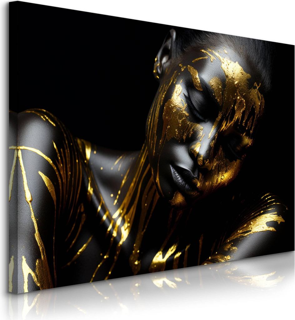 Muralo Leinwandbild Canvas PORTRÄT Frau Glamour Abstraktion Br. 90cm x Hö. 60cm